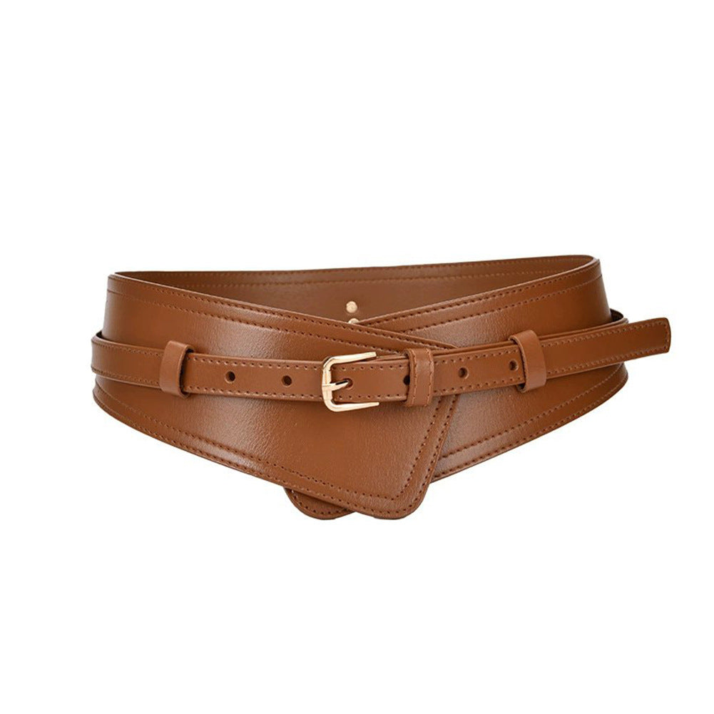 Women's Fashionable Imitation Leather Harness Wide Belt