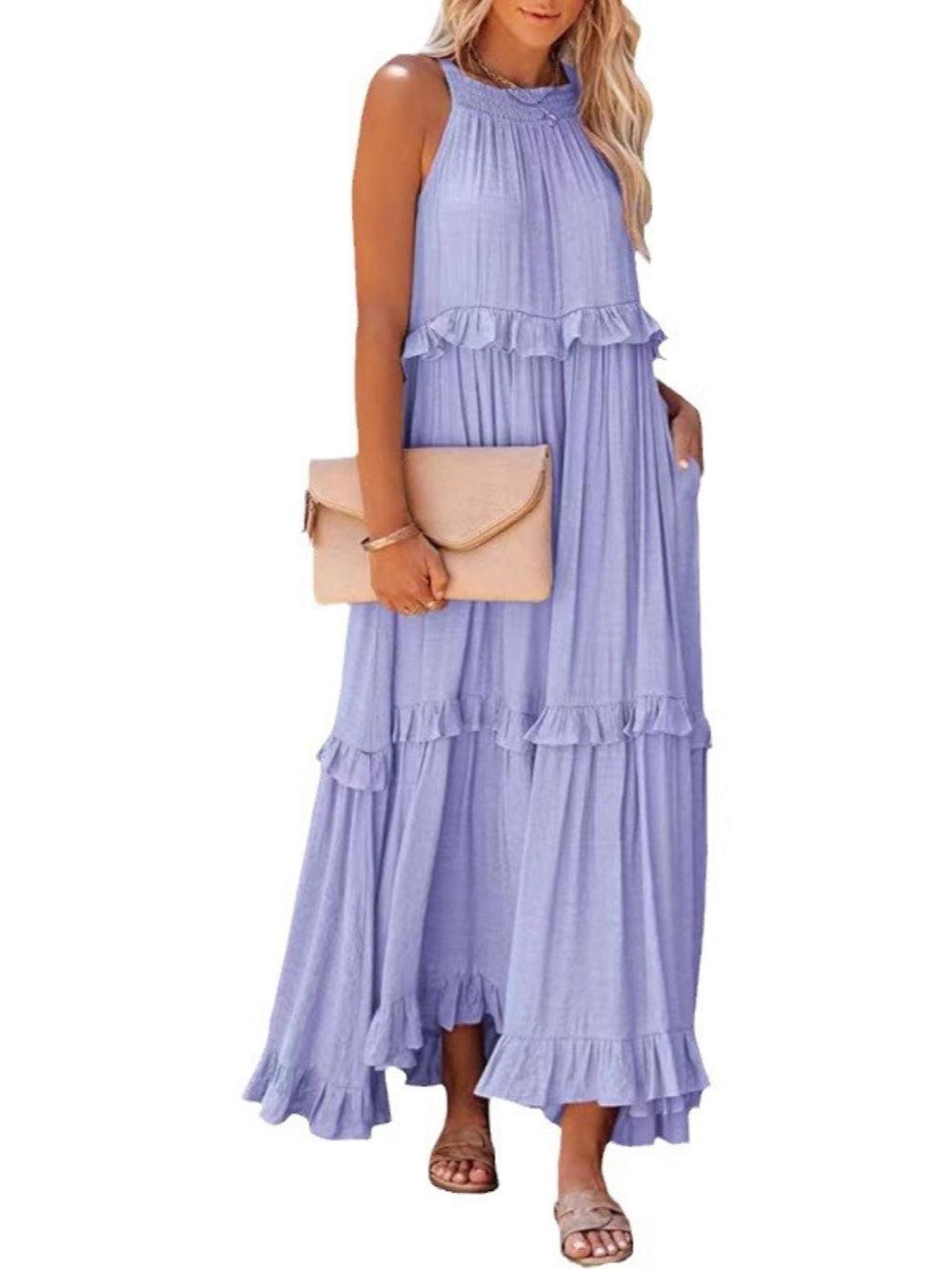 Long floor-length cake dress