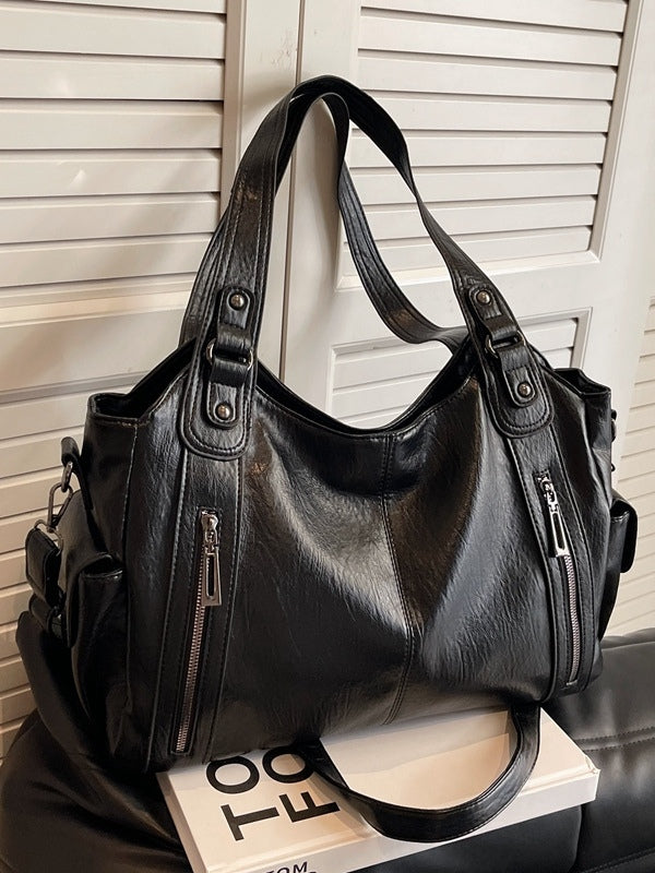 Fashionable rivet high-end large-capacity tote bag