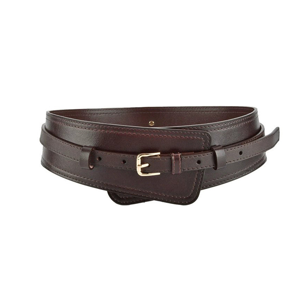 Women's Fashionable Imitation Leather Harness Wide Belt