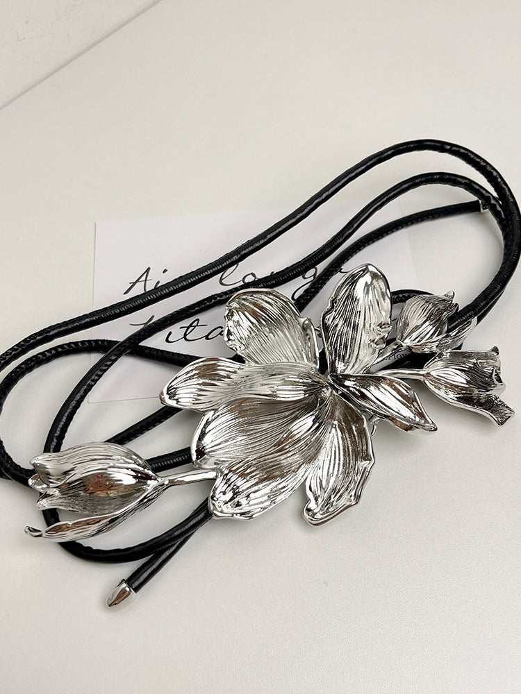 Vintage gold tulip flower decorative belt