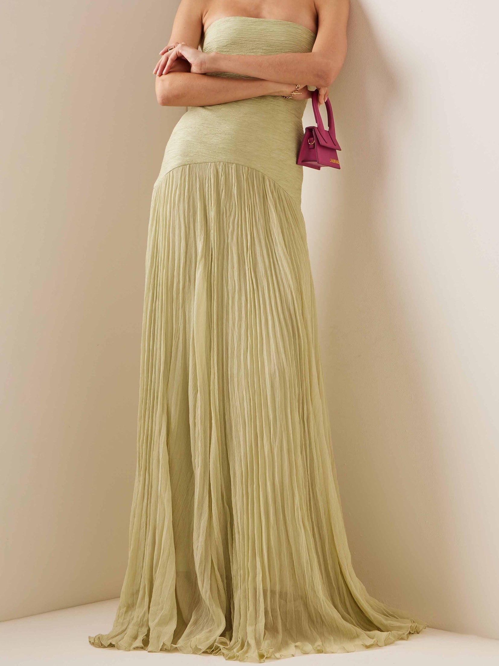 Solid Splicing Off-Shoulder Maxi Dress