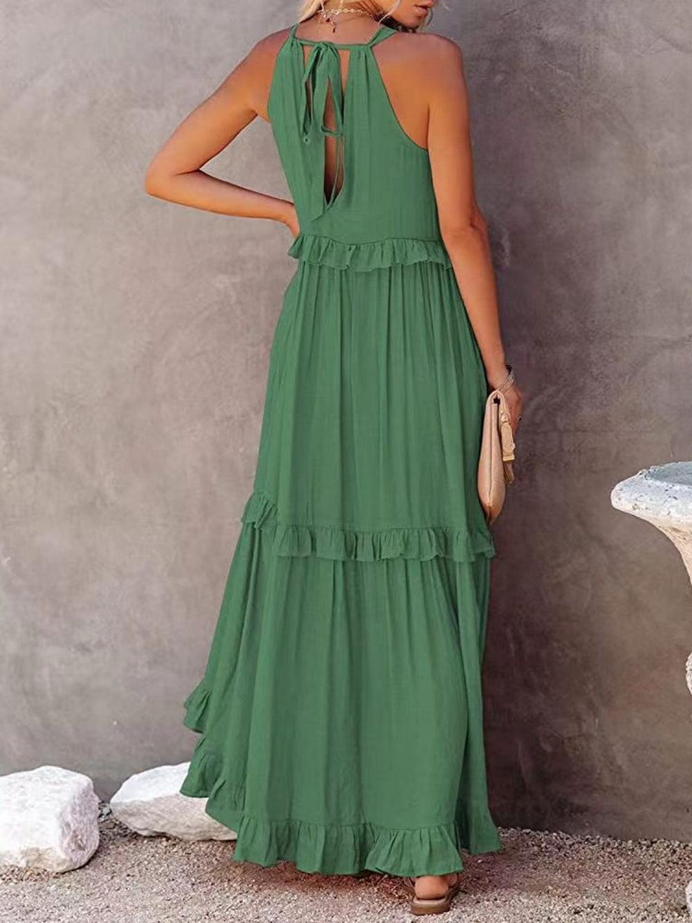 Long floor-length cake dress