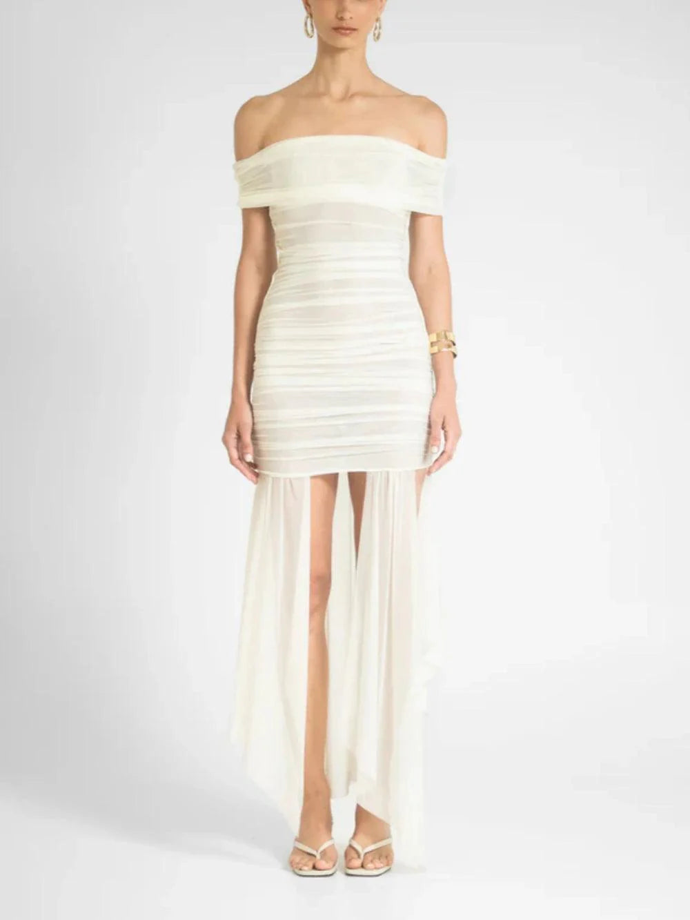 Fashion tube top halter neck waist slim fit solid color dress