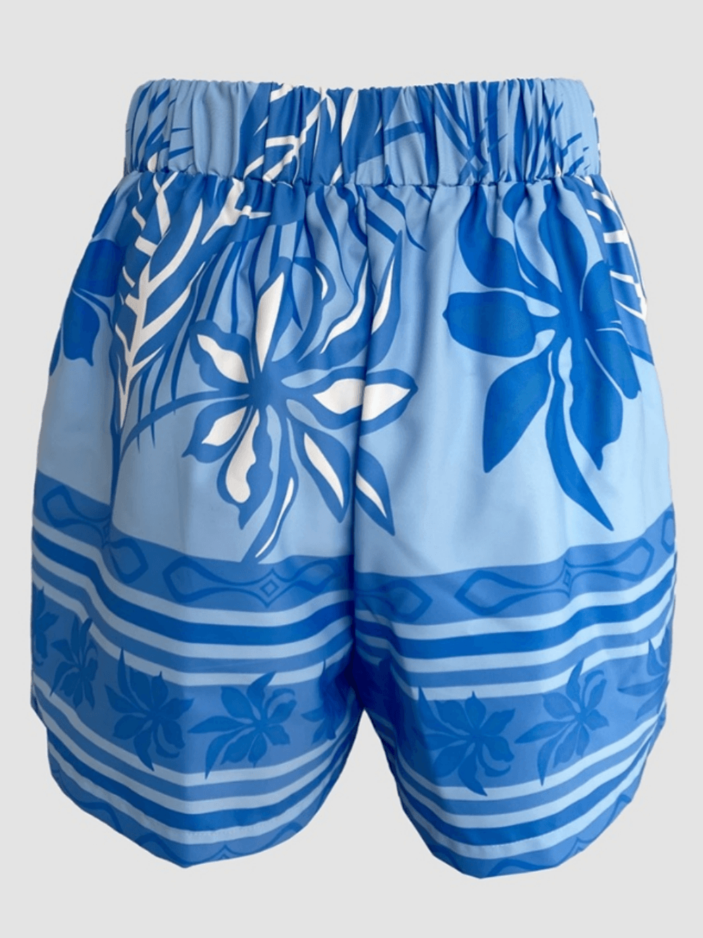 Printed shorts and chest wrap two-piece set