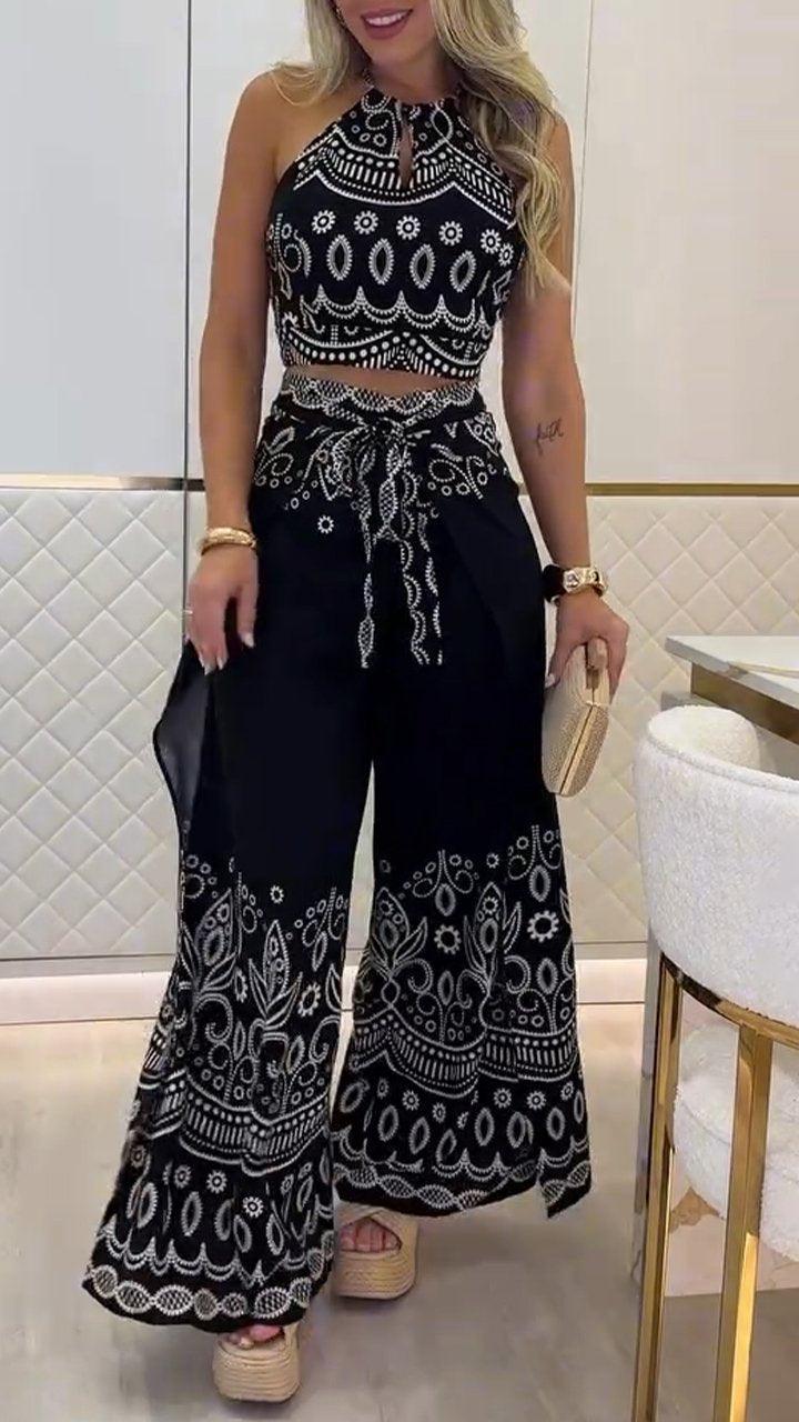 Printed Holiday Casual Three-Piece Suits