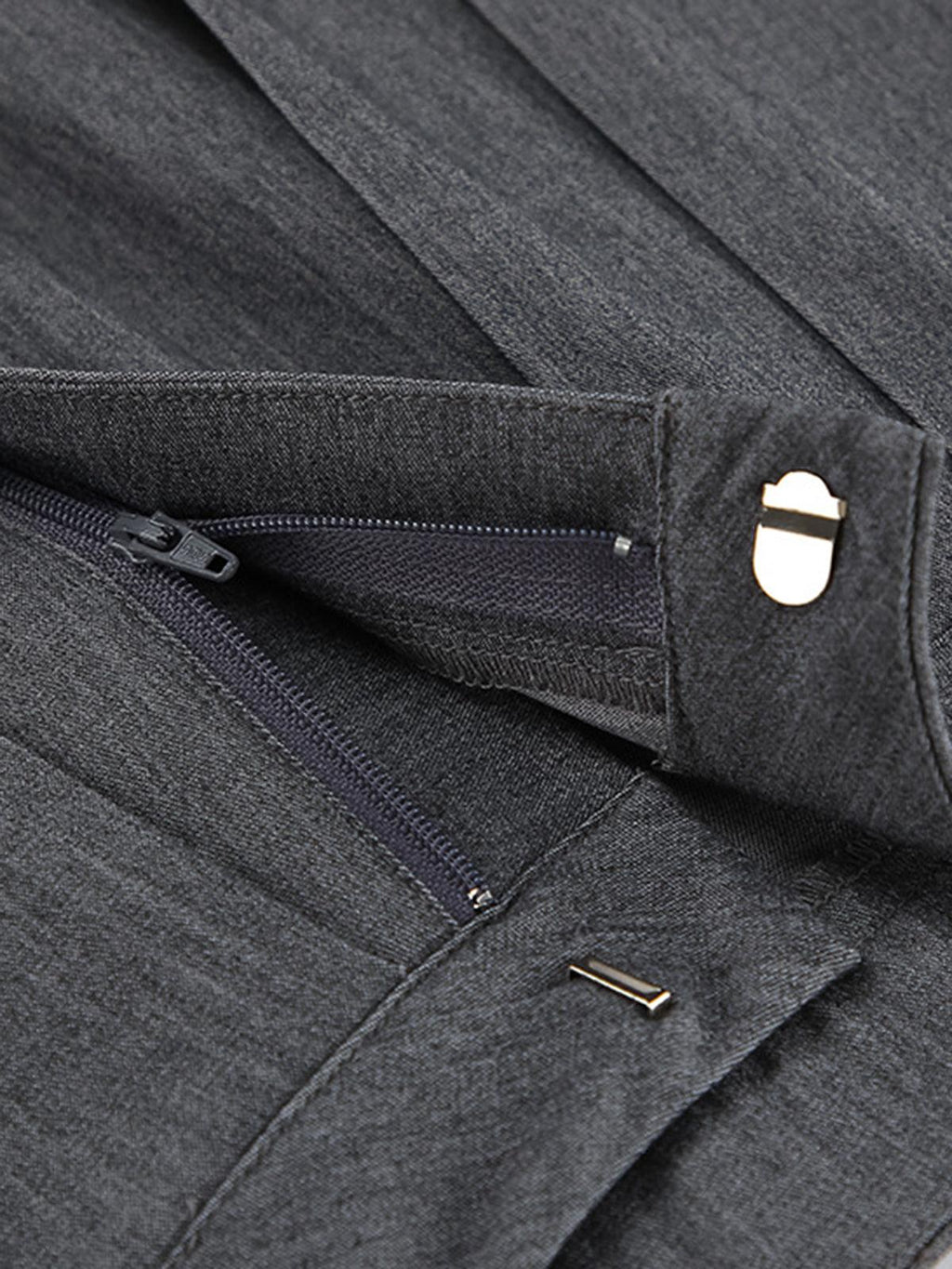 High-Waist Pleated Thin Pants