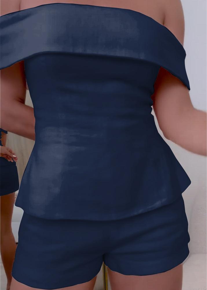 White Cotton and Linen Two-piece Suit