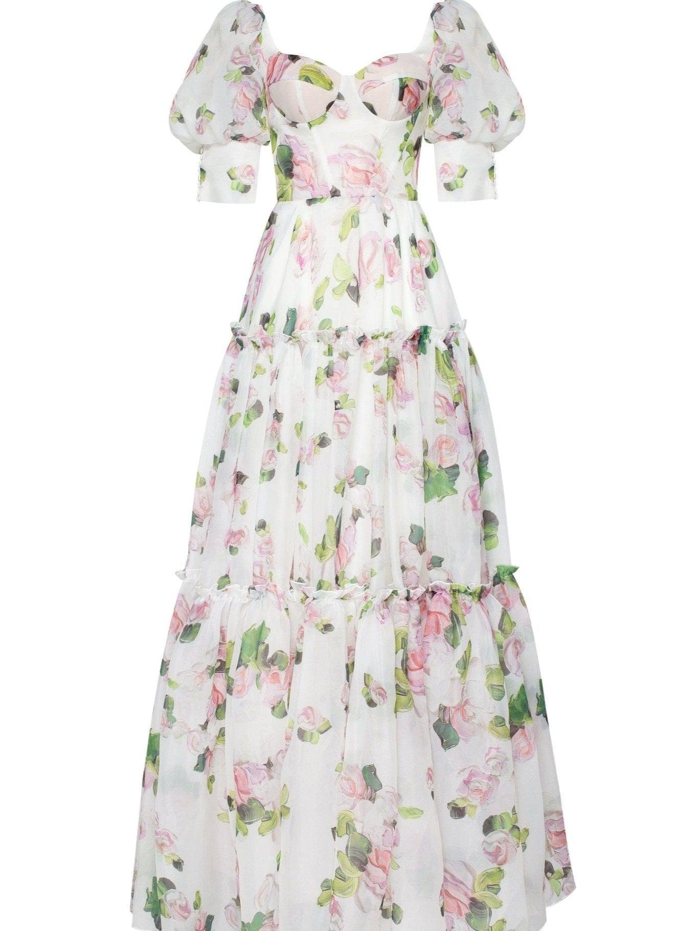 Voluminous Sheer Sleeves Dress