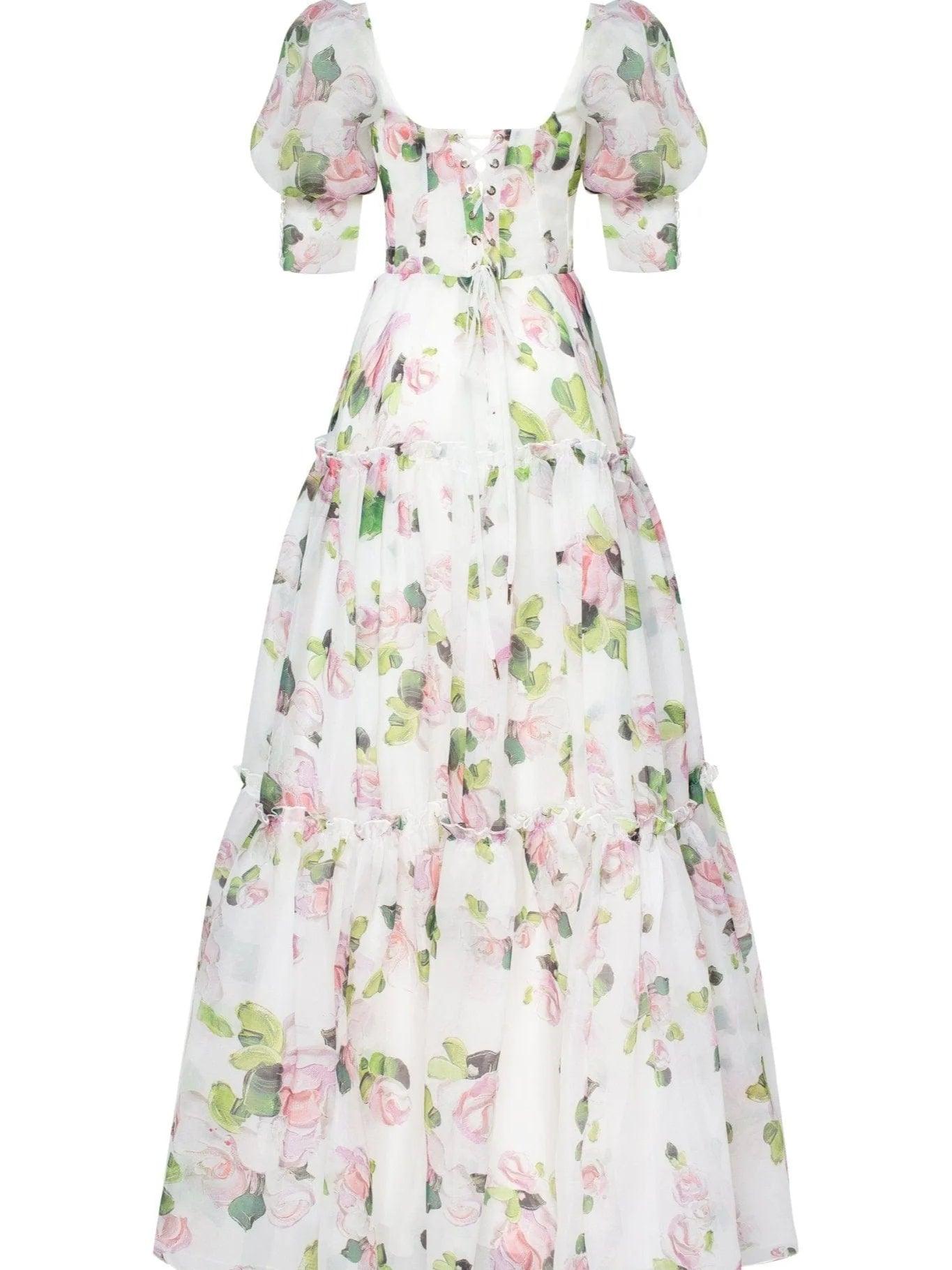 Voluminous Sheer Sleeves Dress