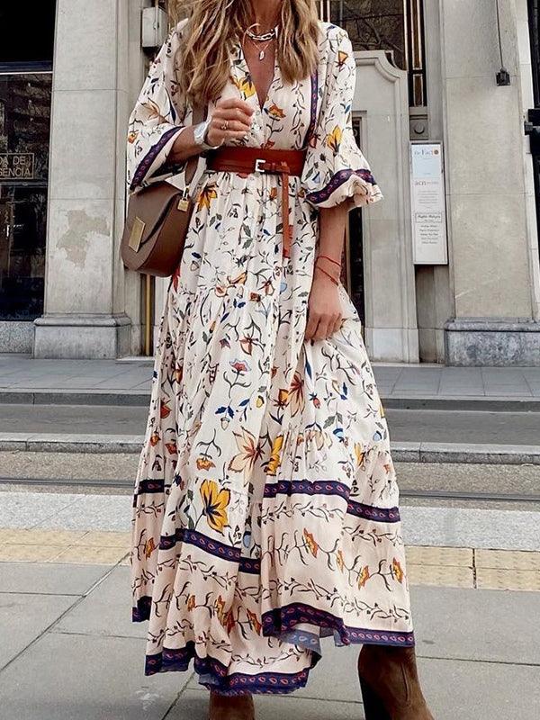 Printed Bohemian  Maxi Dress