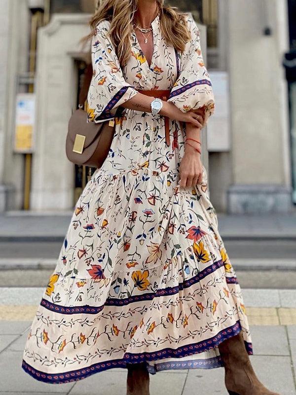 Printed Bohemian  Maxi Dress