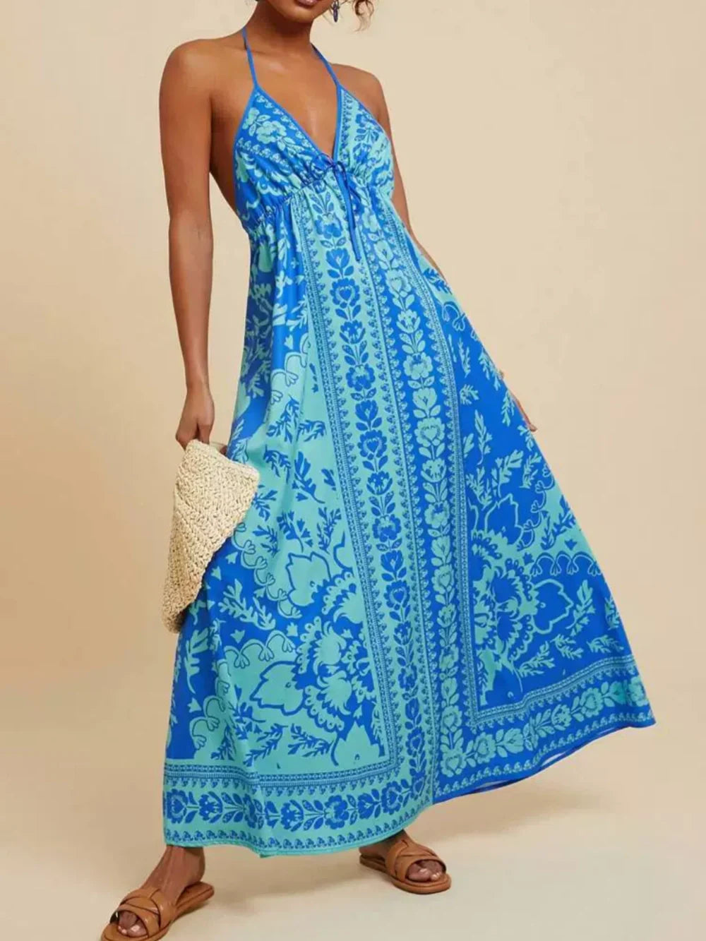 Floral Print Sling Holiday Dress