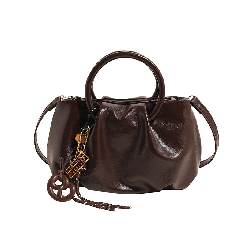 Lightweight crossbody handbag pleated cloud bag