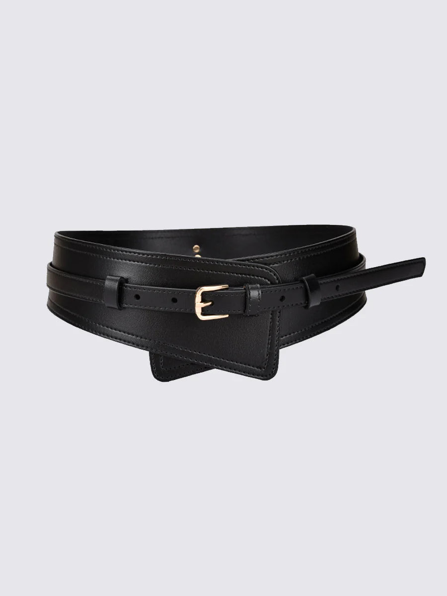 Women's Fashionable Imitation Leather Harness Wide Belt