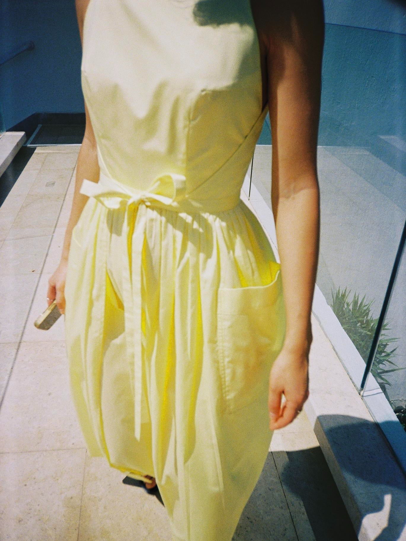 Sun Waist Midi Dress with No Side Seams