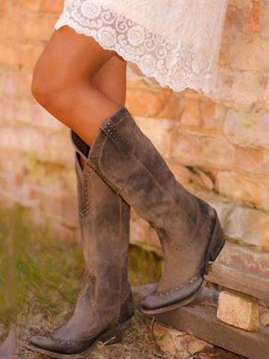 Vintage Studded Cowgirl Boots