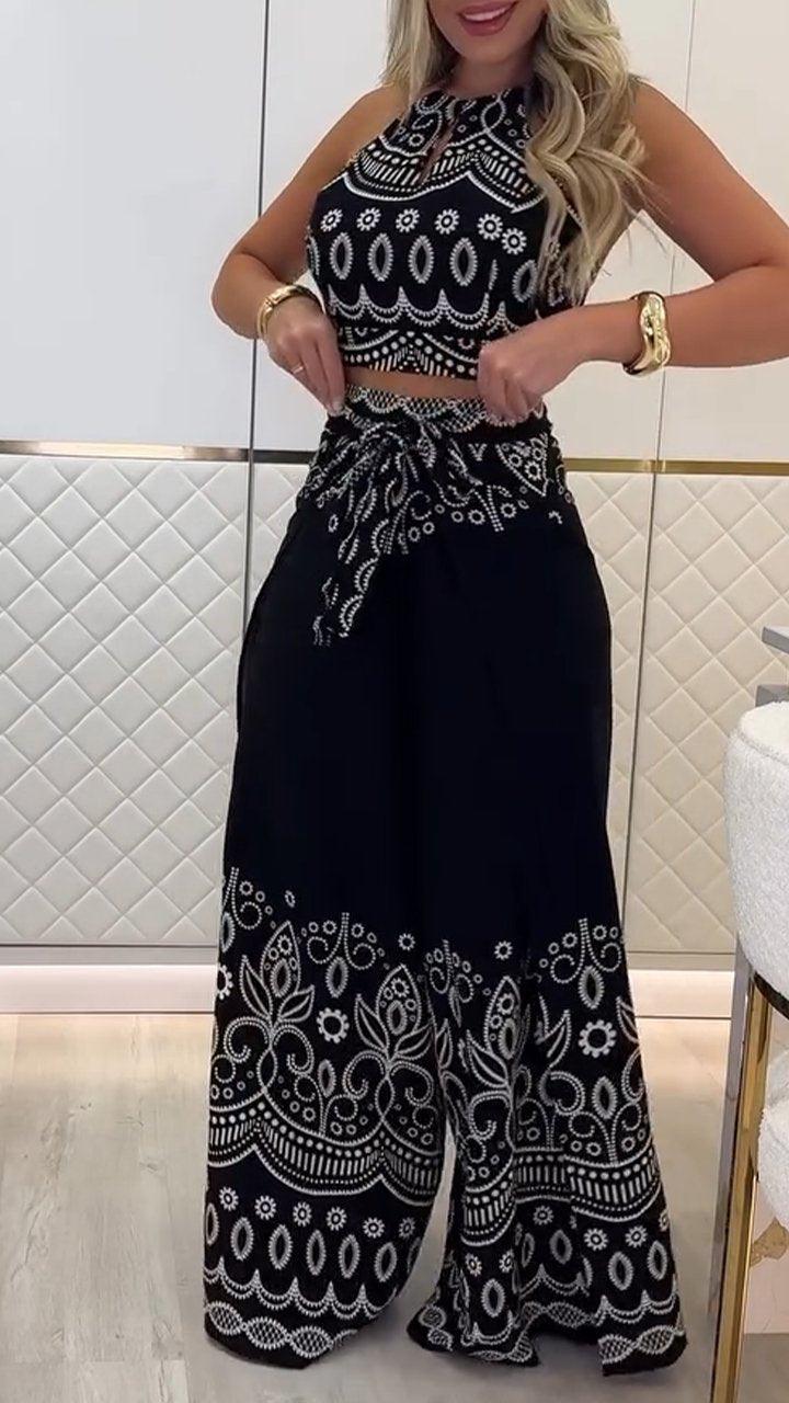 Printed Holiday Casual Three-Piece Suits